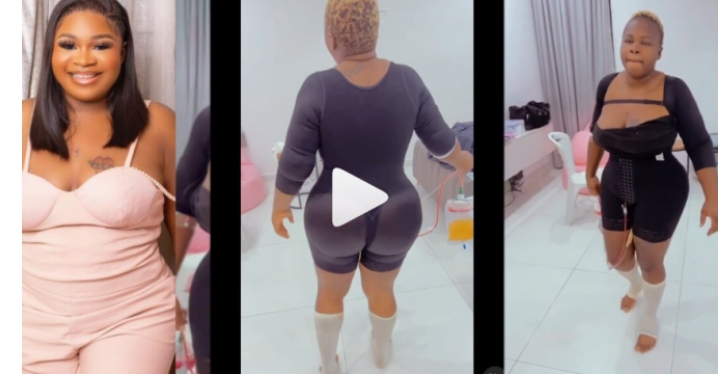 I will Pepper All of You with My New Bumbum” – Actress Olaide Oyedeji flaunts new Backside after undergoing butt enlargement surgery (Video)